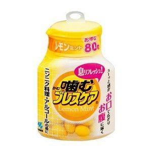 小林製薬(株) 噛むブレスケア 80粒ボトル レモンミント (清涼食品)(息リフレッシュグミ)