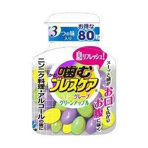 小林製薬(株) 噛むブレスケア 80粒ボトル アソート (清涼食品)(息リフレッシュグミ)