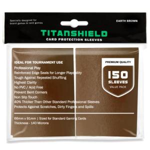 TitanShield 150スリーブ/アースブラウン 標準サイズ ボードゲーム トレーディングカードスリーブ デッキプロテクター MT 並行輸入｜aozoraichiba1968