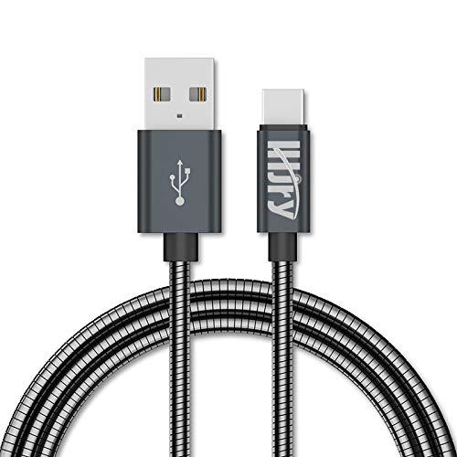 LHJRY USB Cケーブル 6.6フィート 2パック USB Cプレミアムメタルケーブル 高速充...