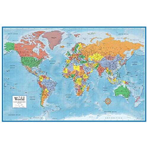 Classic Elite 世界地図 壁画ポスター 24 x 36インチ 並行輸入
