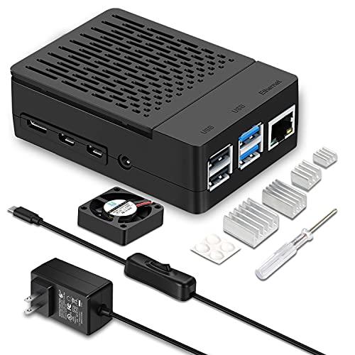 20W 5V 4ARaspberry Pi 4ケース iUniker 20W 5V 4A USB C...