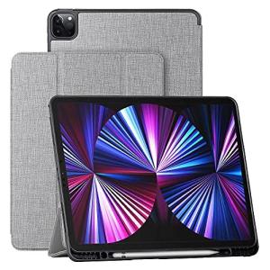 Foluu ケース iPad Pro 12.9 ケース 2021 タブレットケース スリム 軽量 三つ折りスタンド スマート PU ケース カバー 自