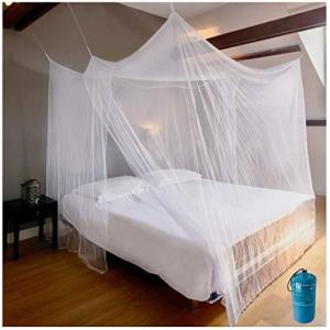 PREMIUM MOSQUITO NET for Double Bed TWO Openings Square Netting Curtains Ca