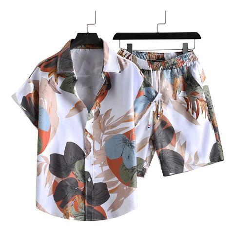 アロハシャツ メンズ 半袖 セットアップ 上下セット シャツ レディース エスニック カジュアル ハ...