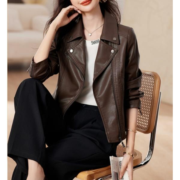 レディース革ジャン 本革 秋冬 レザージャケット ライダースジャケット バイクウェア シングル 女性...