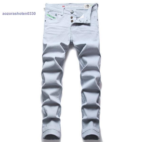 デニムパンツ ジーンズ メンズ ウォッシュ加工ジーンズ ズボン ストレッチパンツ 細身 特攻服 ファ...