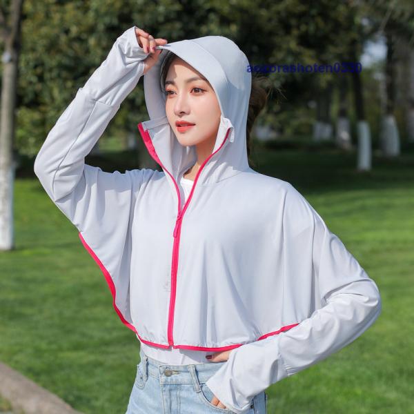 日焼け防止服 日焼け止め アイスシルク マント ポンチョ レディース UVカット 長袖 紫外線対策 ...