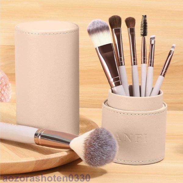 メイクブラシ 7本 化粧筆 パウダーブラシ アイシャドウブラシ ファンデーションブラシ アイブロウブ...