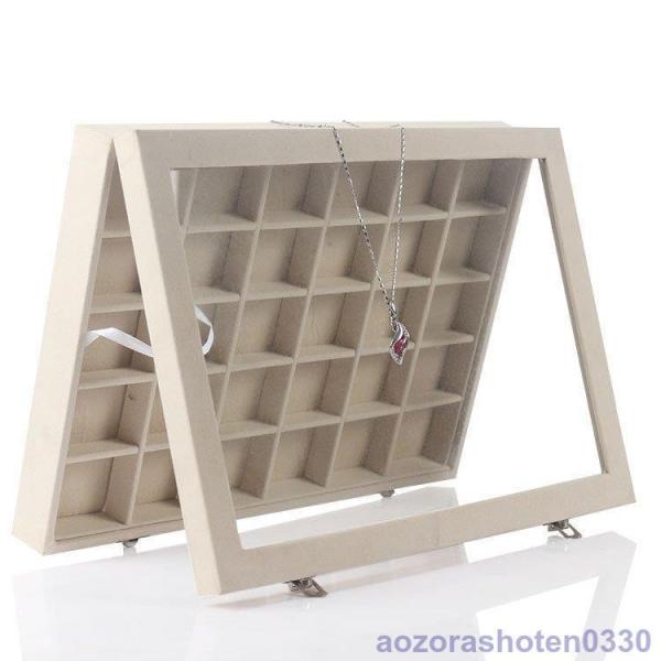 アクセサリーケース 収納ボックス 収納ケース イヤリング収納 ピアス収納 雑貨 ロック付き 透明フタ...