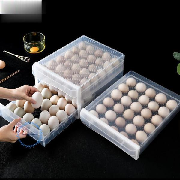 卵ケース 卵入れ エッグホルダー 30個入れ 冷蔵庫用 引き出し式 クリア シンプル 玉子ケース 卵...