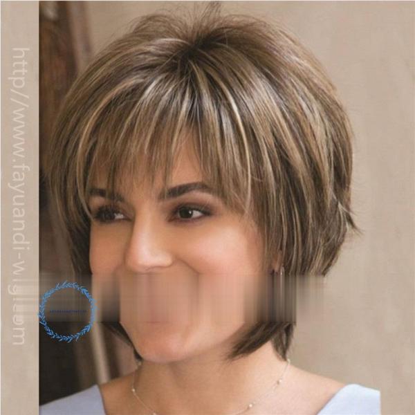 ウィッグ ミセス シニア ラウンドカールショートボブ フルウィッグ ボブウィッグ wig 自然 女性...
