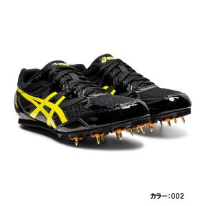 アシックス(asics) EFFORT MK シューズ メンズ レディース ユニセックス (21ss) ブラック/ユズ オールウェザー/土トラック兼用 1091a014-002【SS2212】｜aozoraya-sp