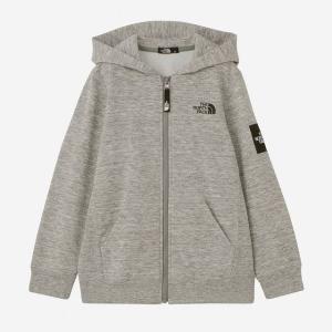 ザ・ノースフェイス(THE NORTH FACE) スクエアロゴフルジップ（キッズ/ジュニア）Square Logo Full Zip (23aw) ミックスグレー NTJ12116-Z【sale1】｜aozoraya-sp