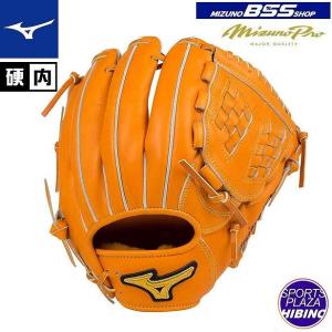 【柔軟加工済み】ミズノ(mizuno) 一般硬式野球 ミズノプロ フィンガーコアテクノロジー【内野手用：4/6】(17ss) 硬式グローブ ビターオレンジ 1AJGH16003-542｜aozoraya-sp