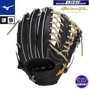 【BSSショップ限定モデル】 ミズノ (mizuno) ミズノプロ 5DNAテクノロジー 硬式グローブ 外野手用 (23ss) サイズ18N ブラック×ブロンド 1AJGH28207-0980の商品画像