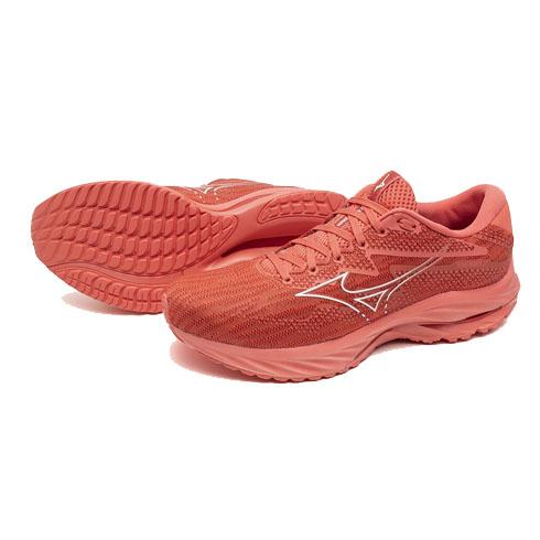 ミズノ (MIZUNO) ランニングシューズ ウエーブライダー27 ユニセックス (24ss) レッ...