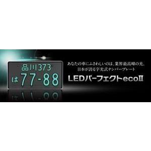 【車検対応】「LEDパーフェクトecoII　薄型タイプ」　字光式ナンバー用照明器具　フレーム色：ガン...