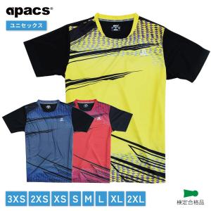 APACS バドミントンウェア テニスウェア バドミントン ウェア ゲームウェア テニス Tシャツ 半袖 メンズ レディース RN10117-LI｜apacs