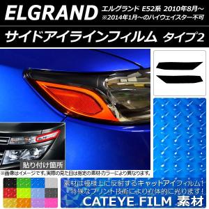 サイドアイラインフィルム キャットアイタイプ タイプ2 ニッサン エルグランド E52系 2010年08月〜 選べる12カラー 入数：1セット (2枚) AP-YLCT170の商品画像