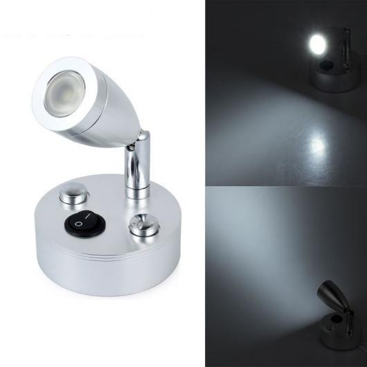 12 LED スポット読書灯 180度ホームインテリアスポットライトボタンスイッチ RV キャラバン...