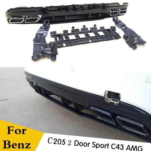 PP リア バンパー ディフューザー スポイラー エキゾースト チップ 適用: ベンツ C205 W...