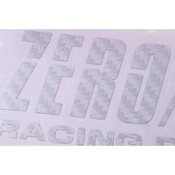 ゼロスポーツ/ZERO SPORTS オリジナルカッティングステッカー シルバーカーボン調 214m...