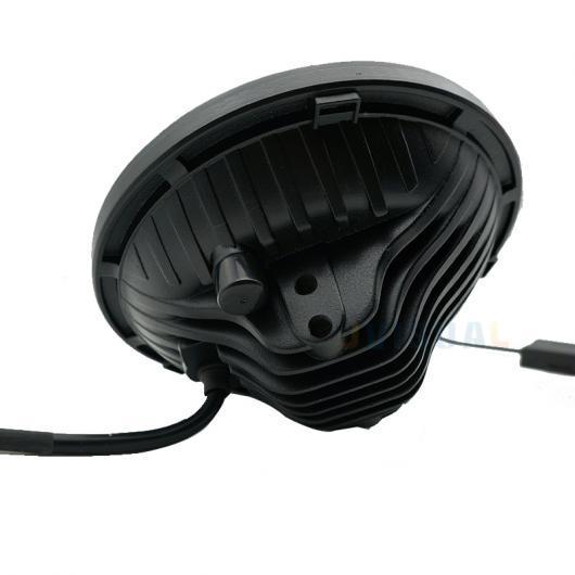 デザイン 130W 7インチ LED ヘッドライト ホワイト アンバー シグナル イカリング 適用:...