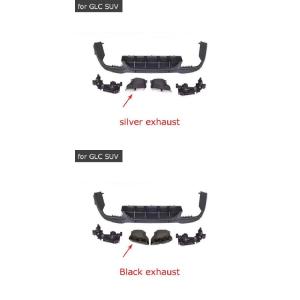 PP リア ディフューザー エキゾースト チップ 適用: メルセデス・ベンツ GLC X253 GL...