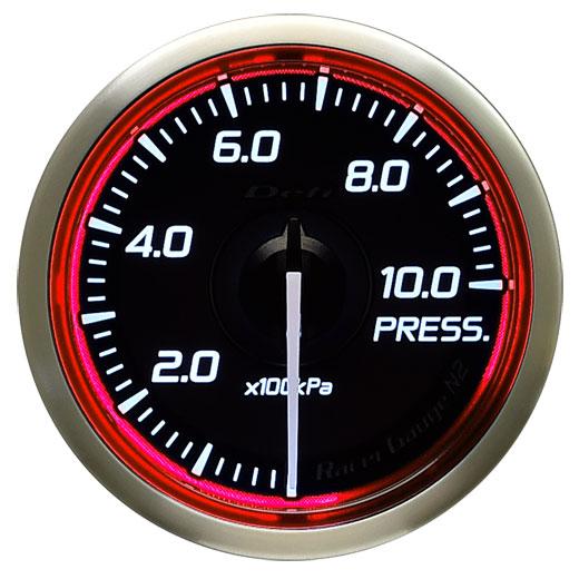 デフィ Racer Gauge N2 圧力計 レッドモデル φ52 DF16203