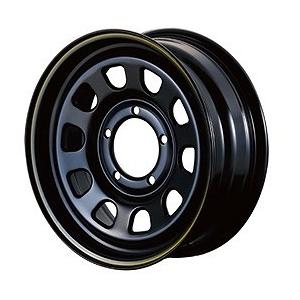 モーターファーム/Motor Farm DAYTONA ホイール ブラック イエローライン 16イン...