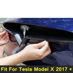 カーボンファイバー フロント センター グリル グリル カバー トリム 1ピース 適用: テスラ/TESLA モデル X 2017-2020 ABS エクステリア AL-PP-4310 AL