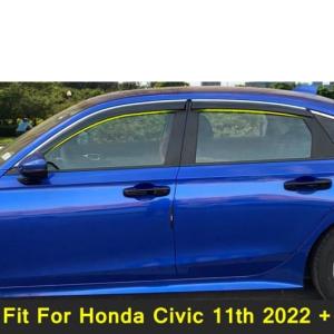 自動車 アクセサリー 適用: ホンダ シビック 11世代 2022 ウインドウ ウィンド バイザー モールディング 日よけ シールド レイン ウィンド AL-PP-4389 AL