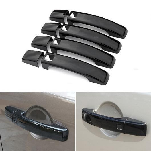 光沢ブラック スマート キー ホール エクステリア ドア ハンドル カバー トリム 適用: ランドロ...