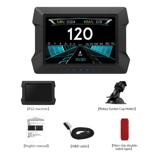 P22 デュアル システム オート HUD アップ ディスプレイ プロジェクター アラーム OBD2...