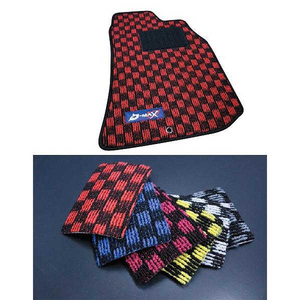 D-MAX フロアマット 日産 GT-R R35 2007年10月〜 ブルー×ブラック フロントのみ...