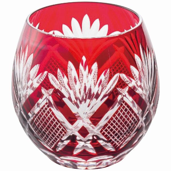 手づくり切子フリーグラス ルビーレッド KRF-50R(1117-040)