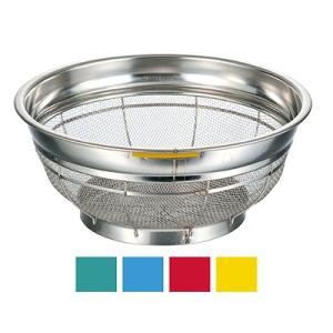 BK 18-8 浅型ザル荒目 イエロー 50cm カラーバー付 (011508-074)