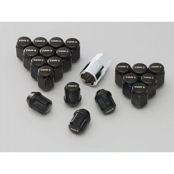 TOMS/トムス セキュリティホイールナット ブラック 21HEX M12×1.25 60°テーパー...