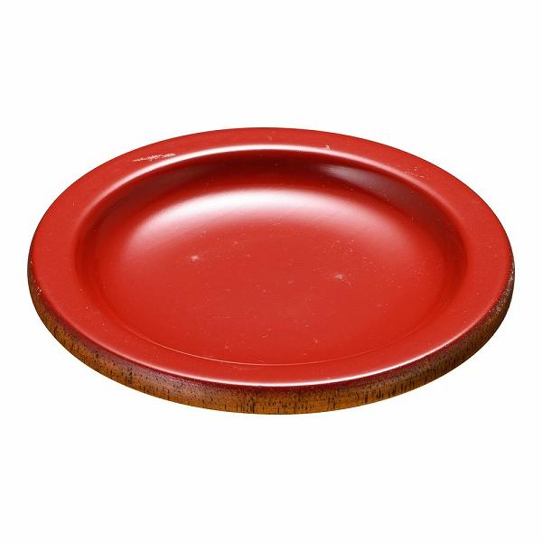 木製 そば薬味皿 内朱 QYK33