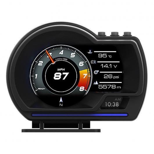 デジタル ヘッド アップ ディスプレイ OBD2 + GPS スピード ワーニング ヘッド アップ ...
