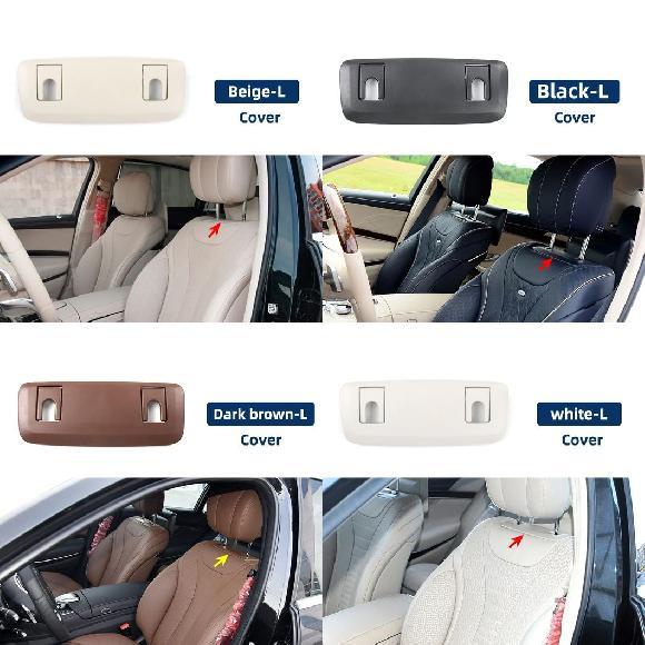 シート ヘッドレスト カバー シート ヘッドレスト クランプ カバー シート ベージュ カバー 左〜...