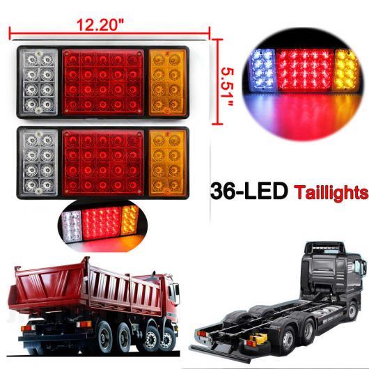 トラック トレーラー テールライトストップリアターンインジケータ リバース ランプ防水 LED X2...