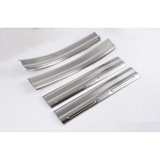 4ピースセットステンレス スチール インサイドドアシルスカッフプレートプレート しきい プレート B...