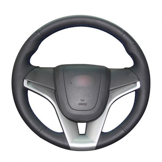 ステアリングホイールカバー 編み上げタイプ カーフスキン レザー 適用: シボレー クルーズ 200...