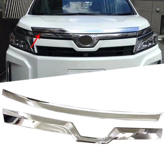 2ピース ABS クローム フロント フード ボンネット ガーニッシュ トリム カバー 適用: トヨ...