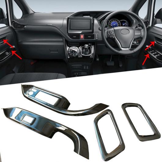 ABS クローム インテリア ドア ハンドル ベゼル ガーニッシュ トリム カバー アクセサリー 適...