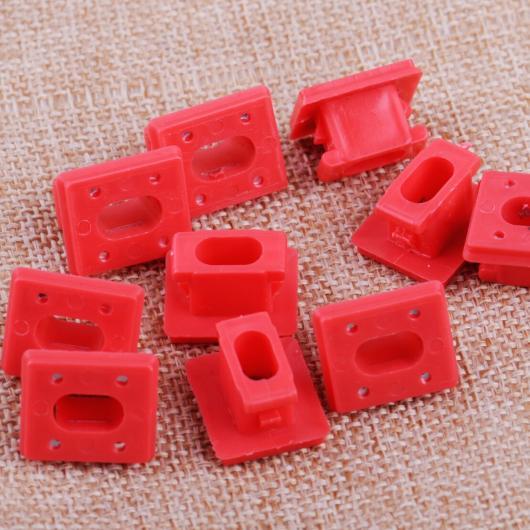 10ピース レッド ダッシュボード ダッシュ トリム ストリップ クリップ ハトメ金 5145826...