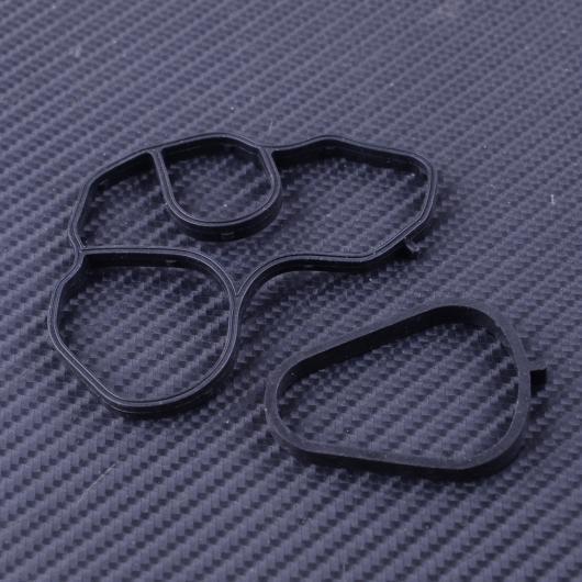 2ピース ラバー オイルフィルター クーラー スタンド ハウジング アダプタ ガスケット シール セ...