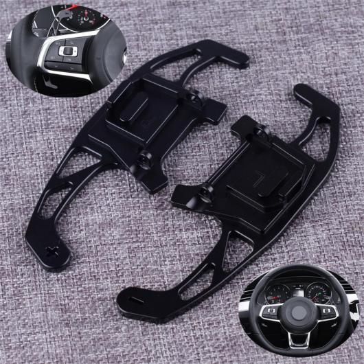 2ピース ブラック アルミニウム ステアリング ホイール シフト パドル エクステンション 適用: ...